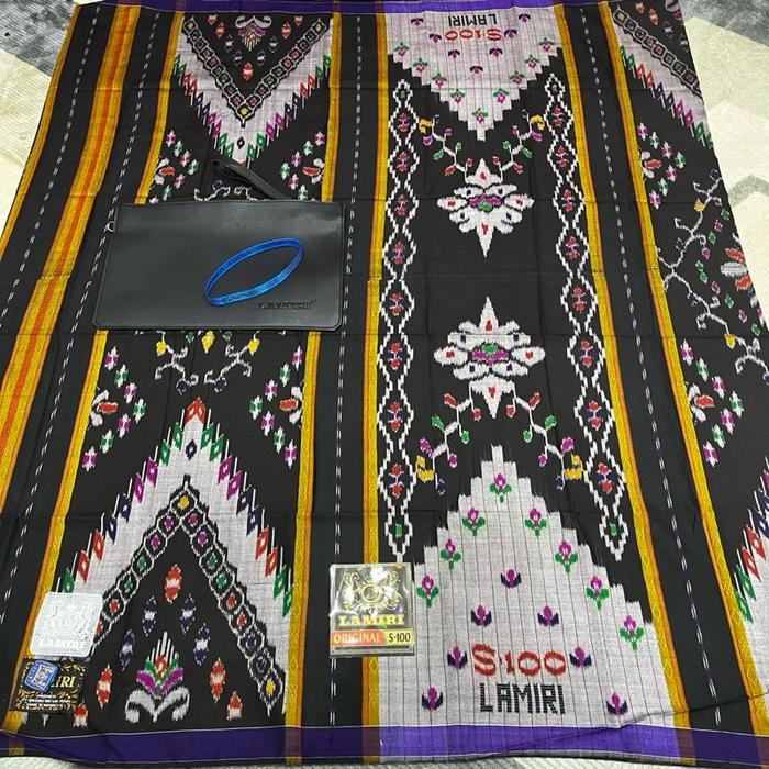 Sarung tenun Lamiri Mgt kotak Full sutra super mewah