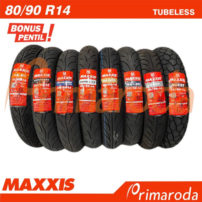 Ban Belakang Yamaha Fino 125 2010 2011 2012 2013 2014 2015 2016 2017 Tubeless MAXXIS 80/90 Ring 14