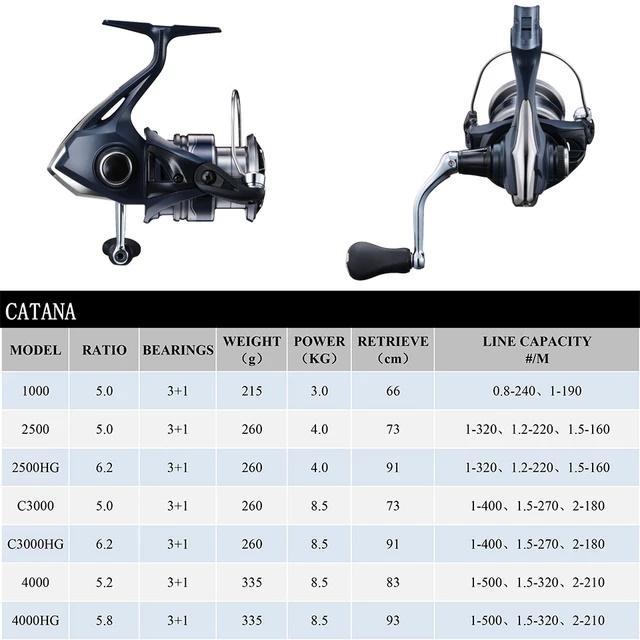 Shimano Catana FE 2022 1000 2500 2500HG C3000 C3000HG 4000 4000HG Reel