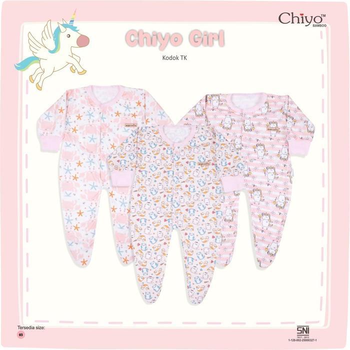 [TOMS] CHIYO BABY (3pcs) Jumper Tutup Kaki Motif Terbaru Soft Cotton Bamboo Fibre | Baju Kodok Bayi 