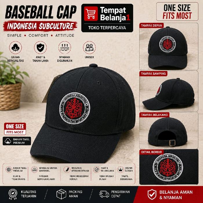 TOPI BASEBALL LOGO MASBERTO ISC BORDIR ORIGINAL PREMIUM