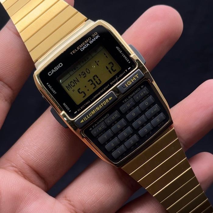 Jam Tangan Vintage Casio DBC-300 Data Bank Telememo 30 Calculator NOS