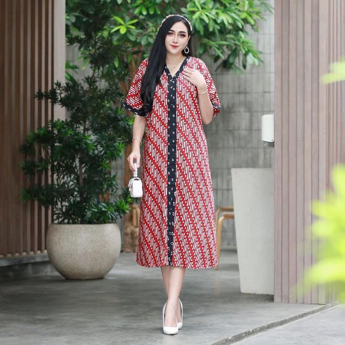 Istimewa [Djuragan Daster] Daster Motif SENO SOGAN ORIGINAL LD 120cm BY ALESHA BATIK Busui Wanita Ra