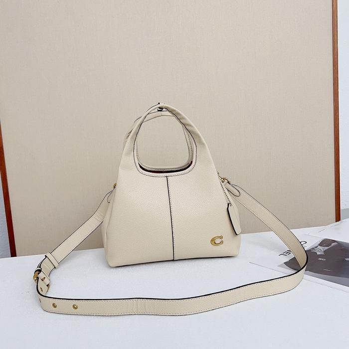Tas Coach Lana 23 Polished Pebble Leather White Bag CM545
