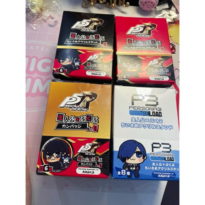 Persona 3 Persona 5 Acrylic mini Stand Gacha Badge Character Pin Makoto Yuki Joker