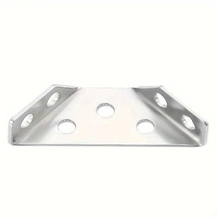 APEN Bracket Sudut Siku Segitiga Konektor Kabinet Stainless Steel Siku Kayu Perlengkapan Tukang Pert