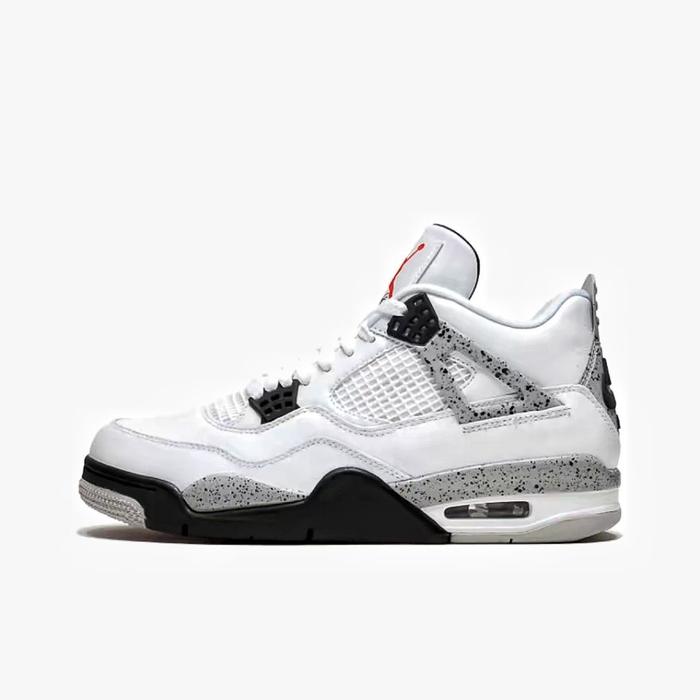 Sepatu Sneakers Men's / Pria Air Jordan 4 Retro 2012 'White Cement' 308497-103 BNIB 100% Real Pictur