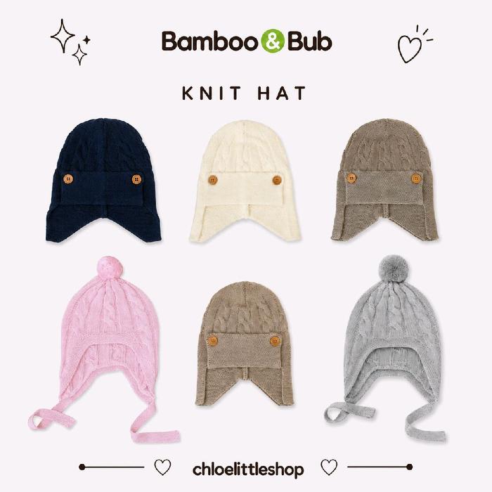 BAMBOO & BUB Bamboo Knit Hat Army | Topi Anak Bayi
