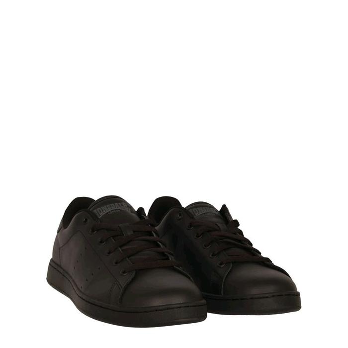 Sepatu LONSDALE LEYTON FULL BLACK FULL LEATHER Pria - Casual Shoes