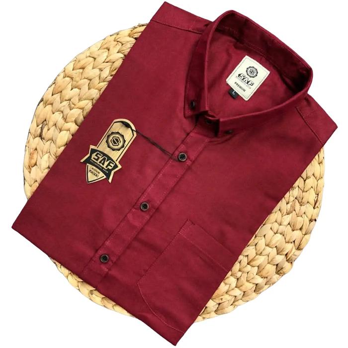 MATICK kemeja polos Katun Slim-fitting