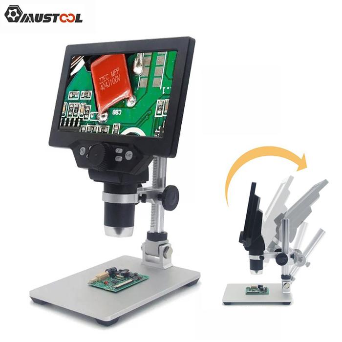 MUSTOOL G1200 Digital Microscope 12MP 7 Inch Large Color Screen Large Base LCD Display 1-1200X Conti