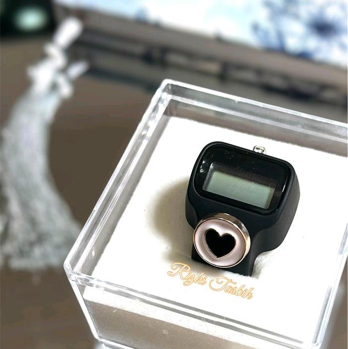 Rizki Tasbih -Led Ring Tasbih digital Terbaru Muslim Hitam