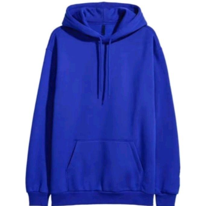 Hoodie Jumper Pria Wanita Biru Laut Biru Cerah
