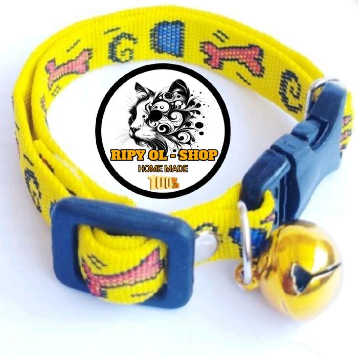 Kalung Kucing premium tebal+ Lonceng nyaring