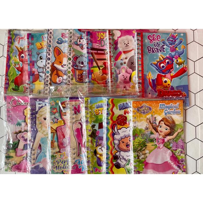 Notes kecil random motif karakter kartun lucu