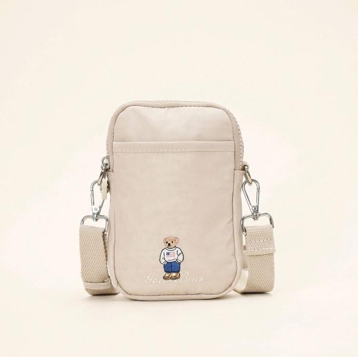 TTWN GUOO BEAR BANGKOK GO2072 KREM PHONE BAG NYLON GUOO BEAR TAS TTWN TERBARU