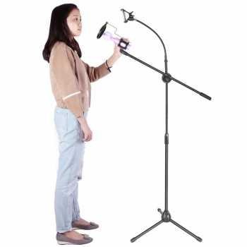 Stand Tripod Microphone Smartphone Stand Holder 360 Degree Tinggi max 136cm MS-70B Stand Mic Berdiri
