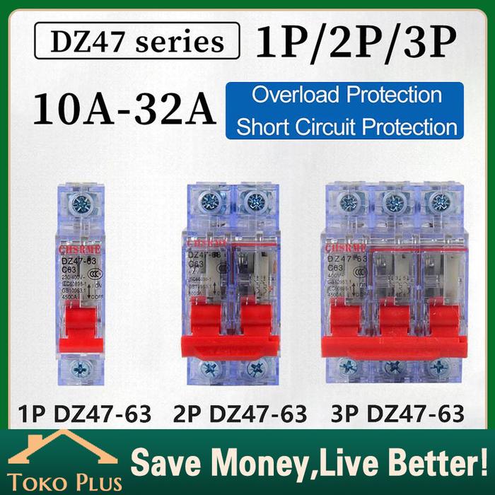MCB DC 440V 1/2/3P Circuit Breaker 10A-32A DC