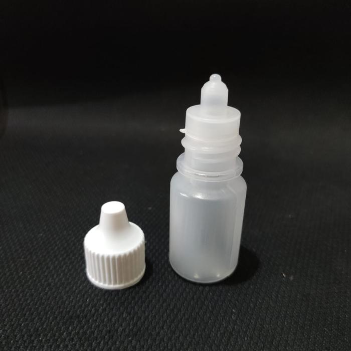 isi 10PCS - isi 10PCS - botol tetes mata 10 ml POLOS plastik putih natural 10ml cc 10cc pentol