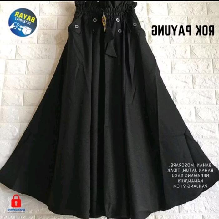 ROK PAYUNG JUMBO UMBRELLA KATUN CIGARET // BAWAHAN WANITA MUSLIMAH KATUN Panjang