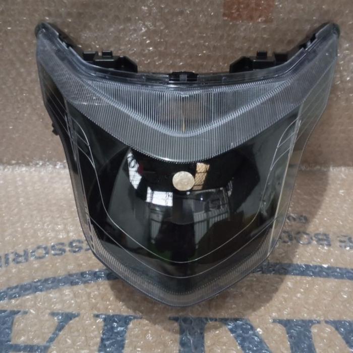 Reflektor Plus Mika Lampu Depan Honda Beat Pop Custom Hitam Smoke