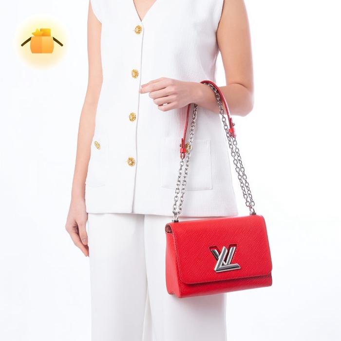 Louis vuitton twist epi mm leather bag Wanita