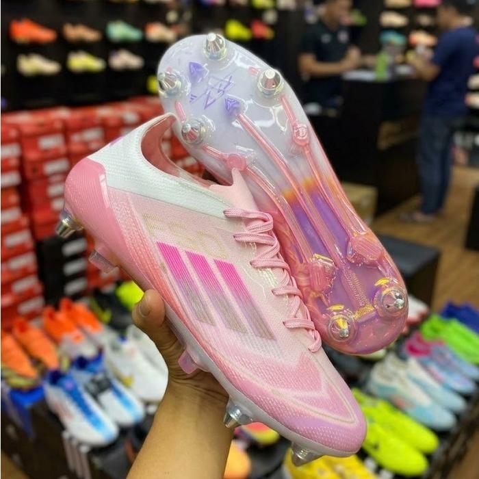 [Flash Salle] Sepatu bola Soccer Anak Dan Dewasa F50 Lamine Yamal Elit FG- Clear Pink Purple Glow Li