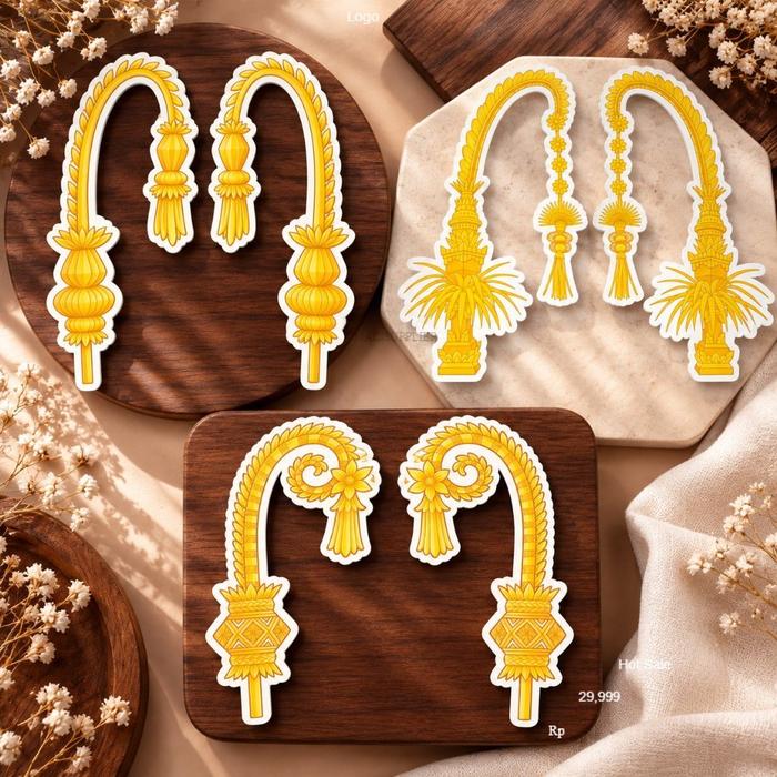 MACISUPPLIER Janur Kuning / Penjor Galungan Art Paper Hiasan Mahar Dekorasi Mahar