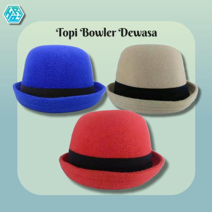 TOPI BOWLER DEWASA/ CHARLIE CHAPLIN IMPORT