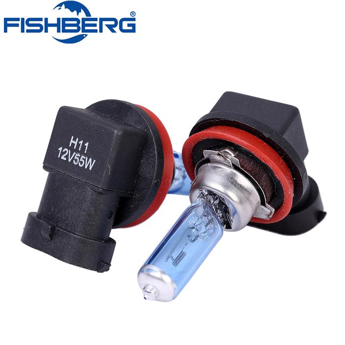 2pcs H11 Halogen Car Bulb Halogen Light Super White 55W 12V 6000k Car