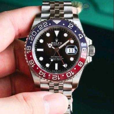 PEPSI GMT JUBILLE STRAP AUTOMATIC SWISS CERAMAIC BEZEL PEPSI GMT MASTER II