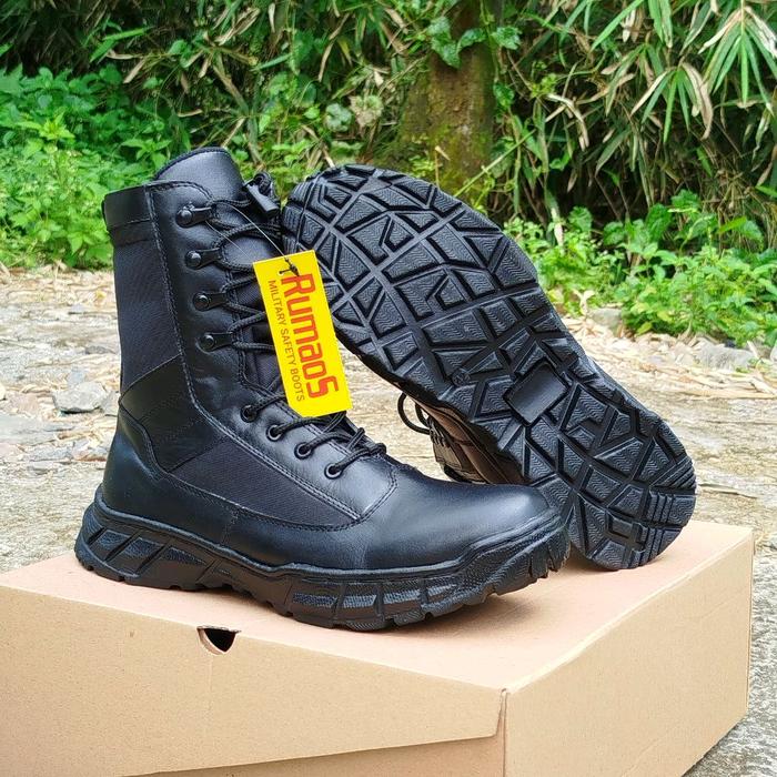 sepatu pdl polri RUMAOS ankle boots lapangan hitam kulit Kerja