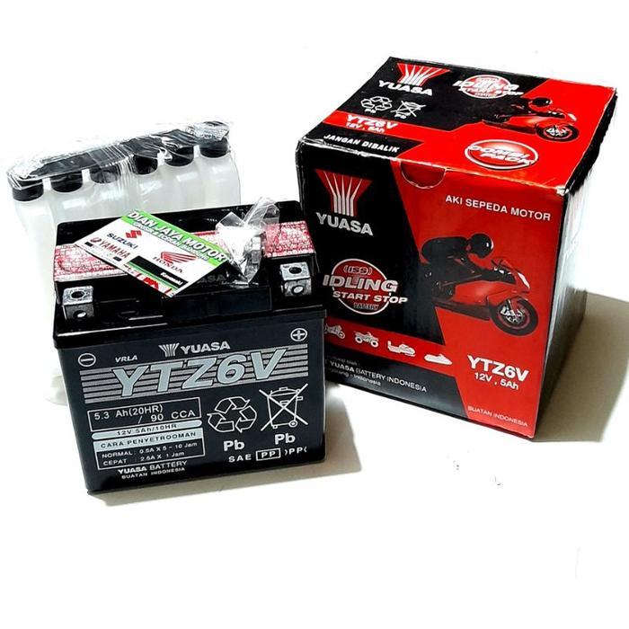 AKI VARIO 125 VARIO 150 SATRIA FU CB150R SONIC NEW YUASA YTZ6V /GTZ6V ORIGINAL 12V 5AH