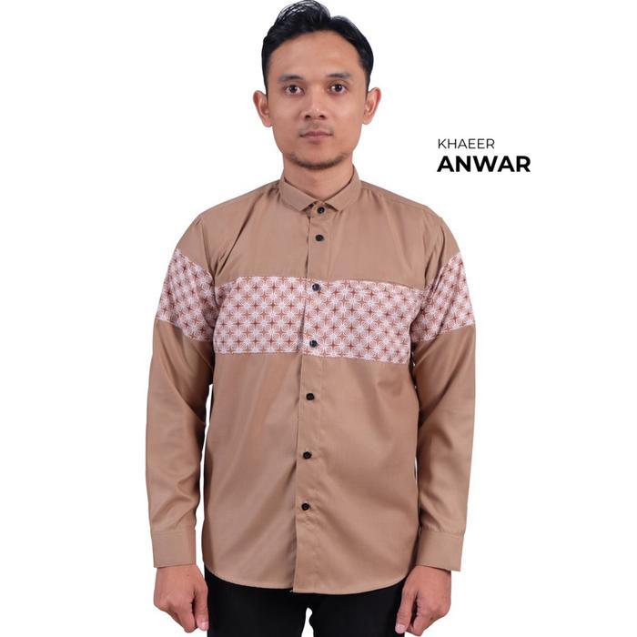KHAEER ANWAR | Kemeja Koko Pria Modern Bahan Katun Lembut | Baju Koko | Baju Muslim