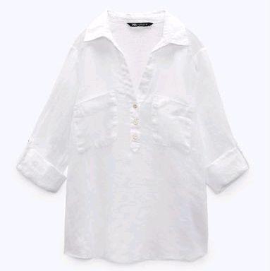 ZARA linen blouse preloved