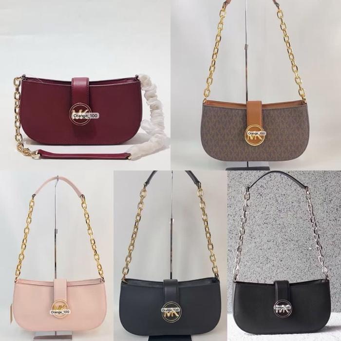 TAS WANITA MK CARMEN SMALL POCHETTE LEATHER ORIGINAL
