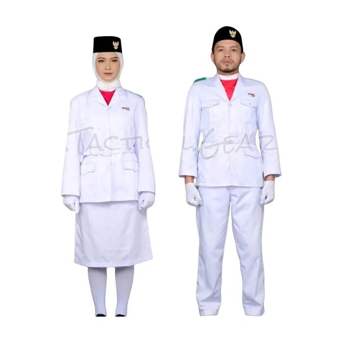 BAJU SERAGAM PDU PASKIBRA 1 Stel LENGKAP KOMPLIT COWOK Maupun CEWEK Fashion Pria wanita lengkap  Sia
