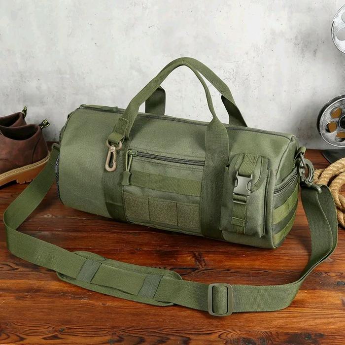 TAS TRAVEL MODEL TABUNG TAS SERBAGUNA UKURAN SEDANG TAS SPATU DLL Pria Bahan Cordura Kapasitas 25 Li
