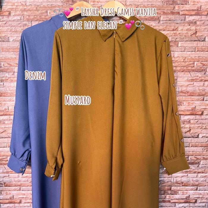 Laysha Dress Gamis Wanita Simple dan Elegan