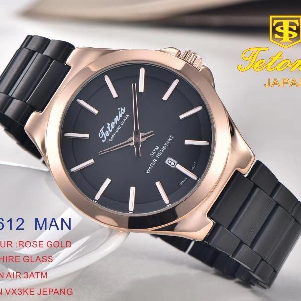 Jam Tangan Pria Tetonis Original 6612 Kaca Saphire Garansi 1 Tahun