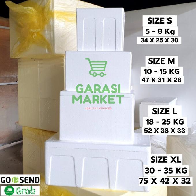(Cooger) Box Stereofoam Gabus Styrofoam Busa Sterofoam Kotak Es Besar Tebal