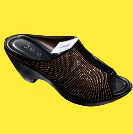 Sendal Wanita Calbi Wedges Warna Aneka Bahan Blink Metallic Ukuran 36-40
