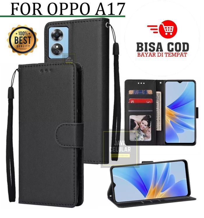 Flip Case Untuk Oppo A17(2022)Flip Case Kulit - Casing Dompet Case Wallet Leather Flip Case Promo
