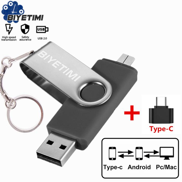 Biyetimi Usb flash drive 32gb Pendrive 64gb OTG 2.0 128gb Pen Drive