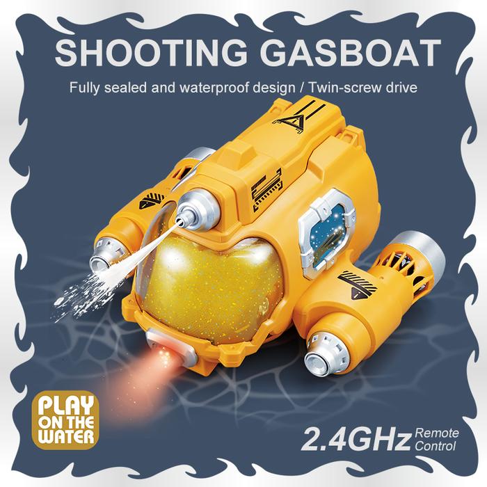 2.4G Remote Control Boat Double Propeller Electric Toy Boat Children Summer Water Multiplayer Batter