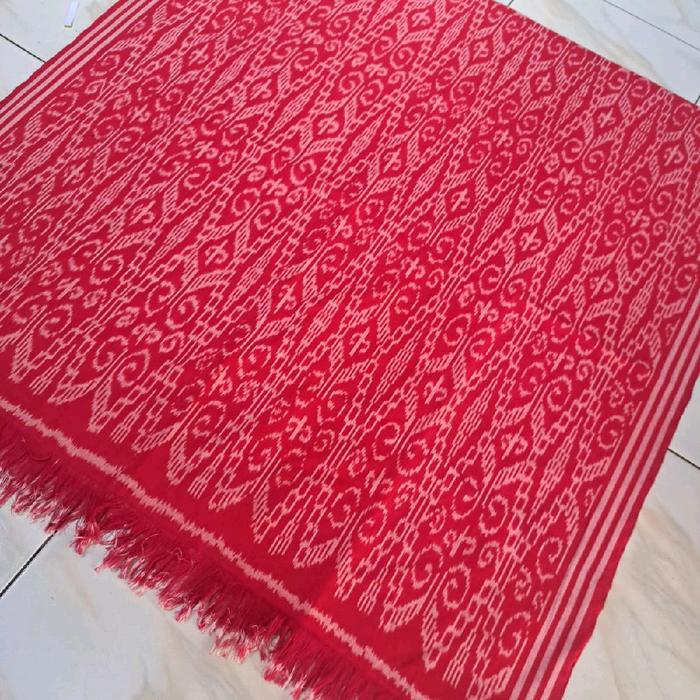 Kain Tenun Sintang Merah Cabe Tenun Dayak Kalbar Merah Tenun Ikat Dayak