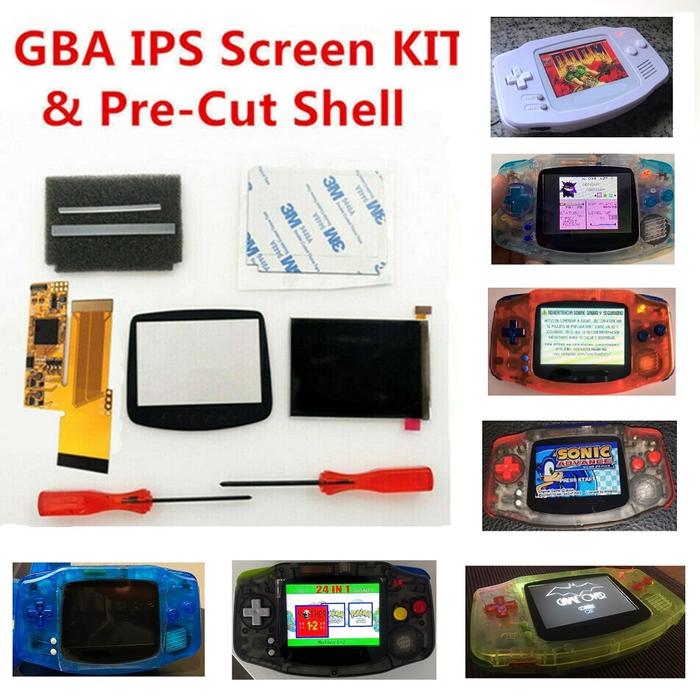 V2 IPS Backlight LCD Kits 10 Levels Brightness For Gameboy Advance