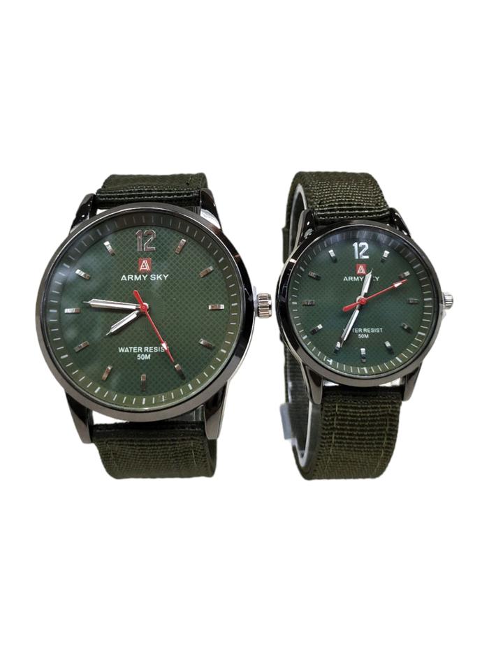 Jam Tangan Army Sky E-35 Kanvas Couple