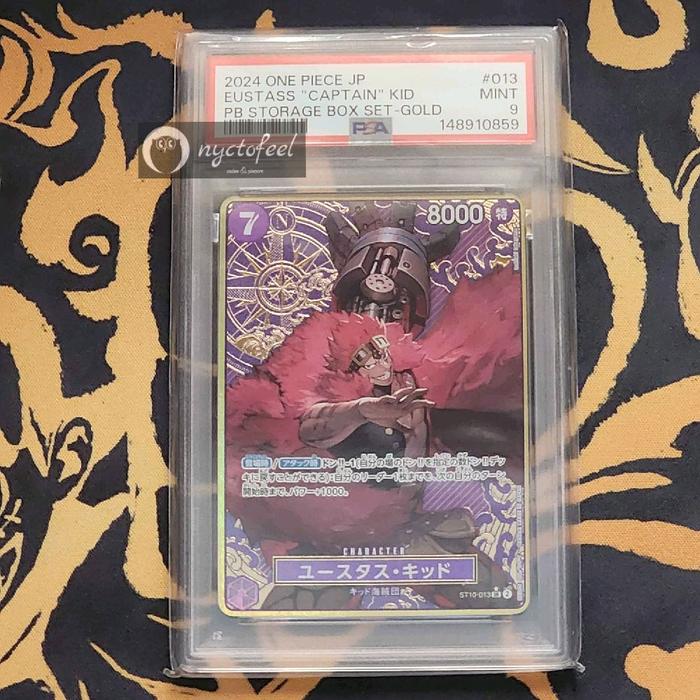 PSA9 ST10-013 Eustass Kid | GOLD P-SR Parallel | PRB Storage Promo | SLAB | JP | ONE PIECE TCG / Kar