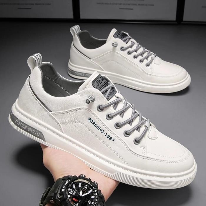 FREE BOX LV0356 Sepatu Pria Formal Sneakers Original Muda Kekinian Tali Hitam Kulit Sepatu Pantofel 